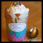 Rainbow Cake in a Jar