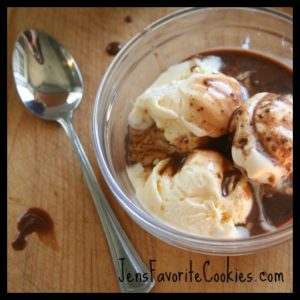 Homemade Hot Fudge Sauce from JensFavoriteCookies.com  -  It's quick and easy to make, and has a rich, creamy chocolate flavor!