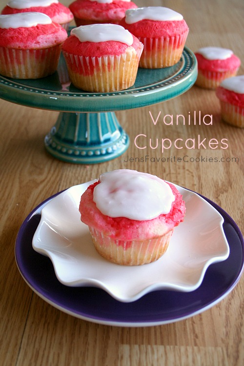 Vanilla Cupcakes from JensFavoriteCookies.com - the best vanilla cupcake you'll ever have!