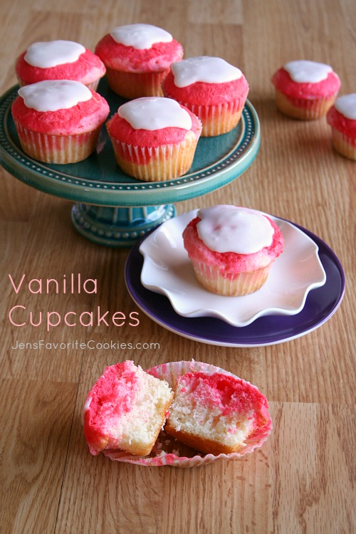 Vanilla Cupcakes from JensFavoriteCookies.com - the best vanilla cupcake you'll ever have!