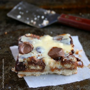 Twix Cheesecake Bars from JensFavoriteCookies.com