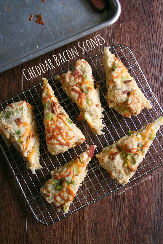 Cheddar Bacon Scones from JensFavoriteCookies.com