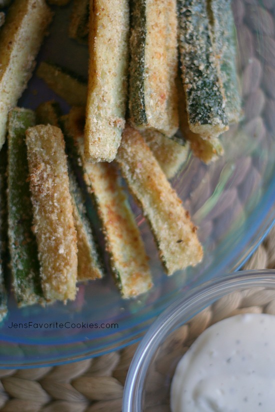 Parmesan Crusted Baked Zucchini Spears