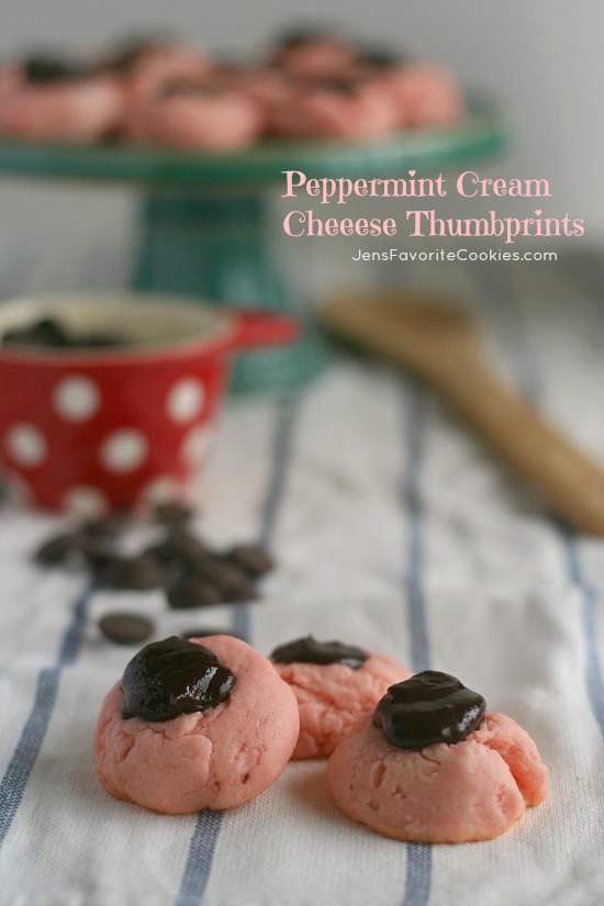 Peppermint Cream Cheese Thumbprints from Jen's Favorite Cookies