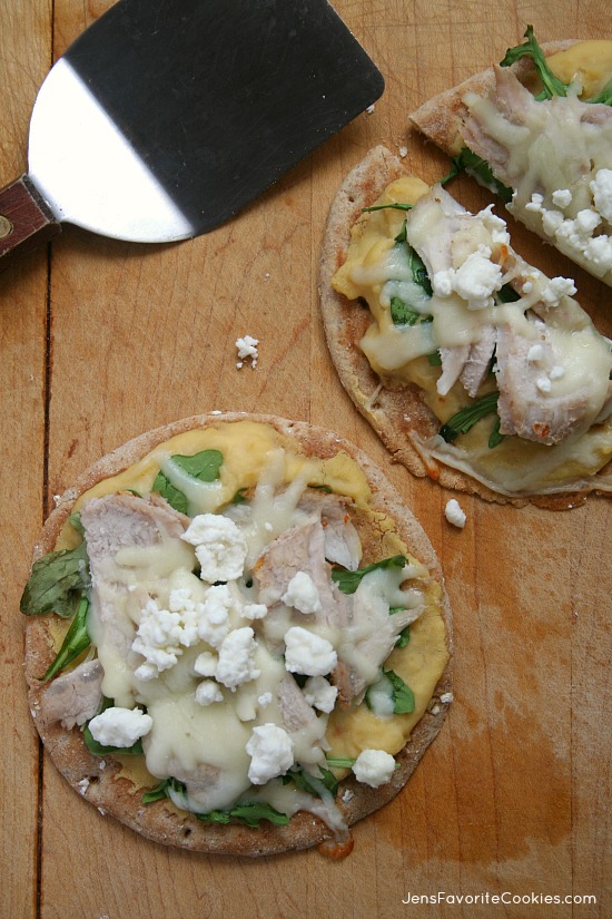 Pork and Hummus Flatbread Bites from JensFavoriteCookies.com