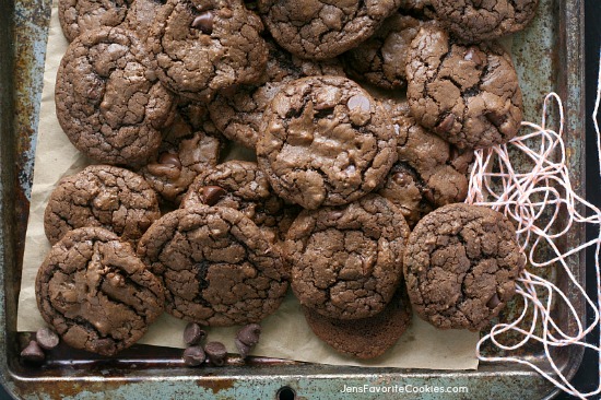 Double Chocolate Cookies from JensFavoriteCookies.com - They have a little spicy kick to them!