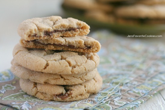 Chocolate Stuffed Peanut Butter Cookies from JensFavoriteCookies.com - for #chocPBday !  Come check out all 31 amazing chocolate and peanut butter recipes!