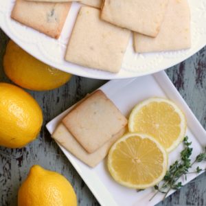 Lemon Thyme Shortbread and 13 Mothers Day Recipes on JensFavoriteCookies.com 