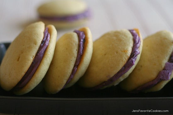 Orange Blueberry Whoopie Pies from JensFavoriteCookies.com - Use fresh oranges and blueberries in this fun cookie!