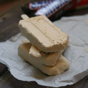 Peanut Butter Snickers Ice Cream Pops