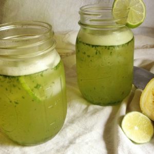 Cilantro Lime Jalapeno Lemonade from JensFavoriteCookies {guest post} - give your lemonade a kick of heat!