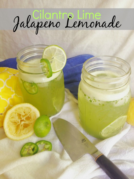 Cilantro Lime Jalapeno Lemonade from JensFavoriteCookies {guest post} - give your lemonade a kick of heat!