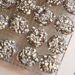 Macadamia Crusted Chocolate Cookies from JensFavoriteCookies.com 