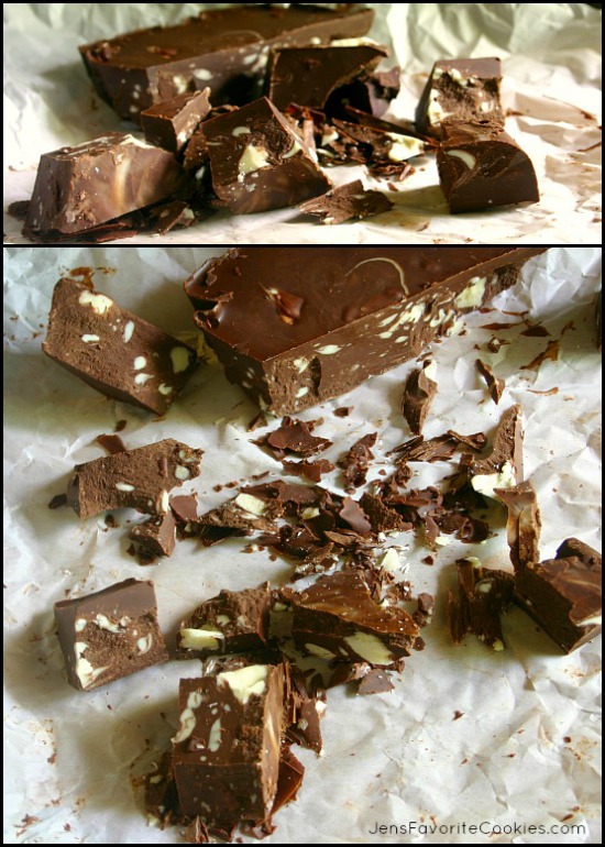 No-Bake Lazy Squares from JensFavoriteCookies - This chocolate candy is SO easy to make!