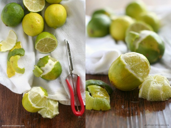 Sparkling Peach Limeade from JensFavoriteCookies.com - non-alcoholic summer drink made with fresh fruit.