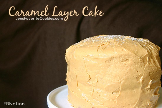 Caramel Layer Cake with Caramel Frosting from JensFavoriteCookies.com 