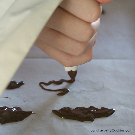 Chocolate Sugar Cookies from JensFavoriteCookies.com - These cut out cookies are decorated for Halloween!