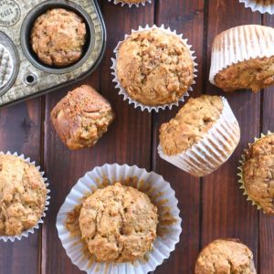 Roasted Banana Molasses Muffins from JensFavoriteCookies.com - Molasses makes these muffins extra healthy, comforting and delicious! #ad