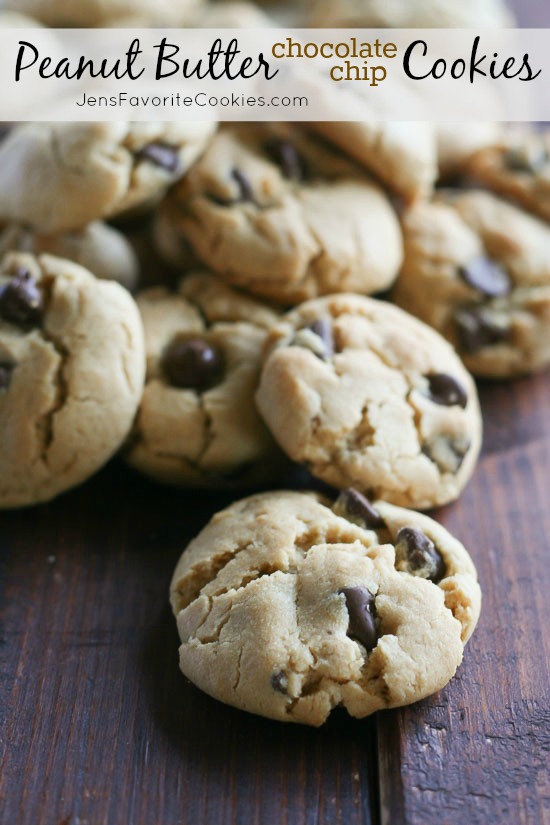 Peanut Butter Chocolate Chip Cookies from JensFavoriteCookies.com 