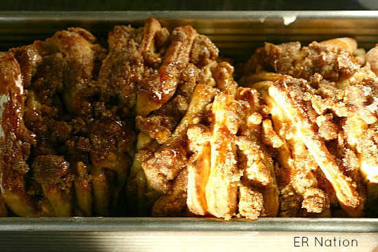 Baklava Bread from JensFavoriteCookies.com - pull apart bread with a sweet nutty filling and honey syrup drizzle.