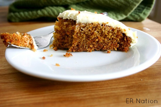 Carrot Cake with Lemon Ginger Cream Cheese Frosting from JensFavoriteCookies.com