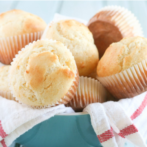 Lemon Sour Cream Muffins from JensFavoriteCookies.com 