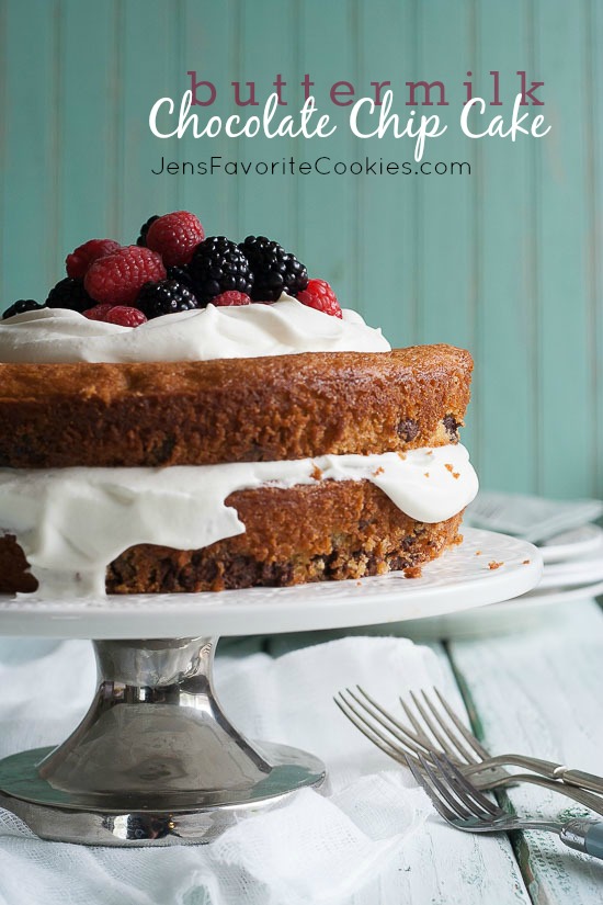 Buttermilk Chocolate Chip & Passion Fruit Naked Layer Cake