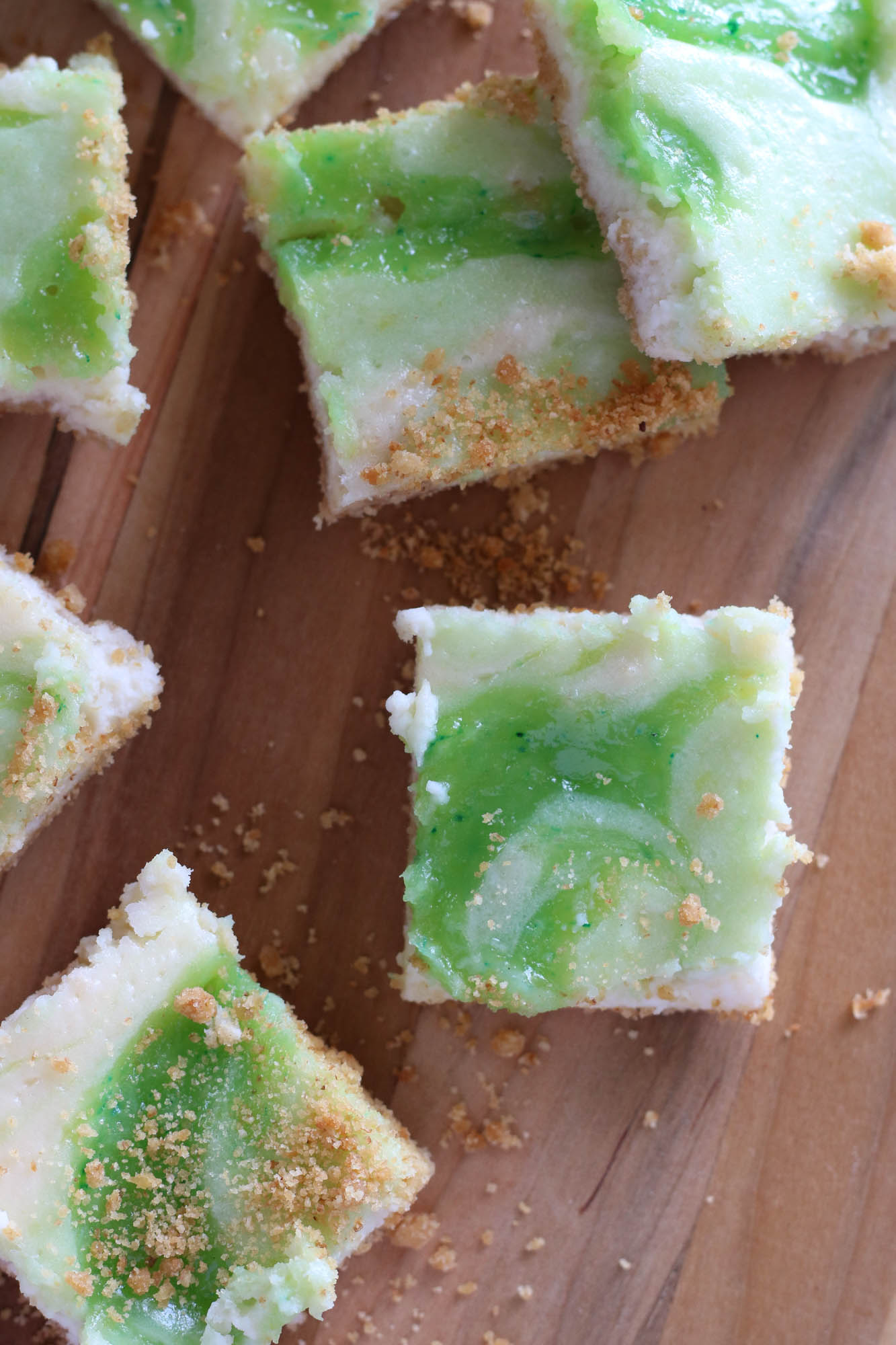 Marbled Lime Cheesecake Bars