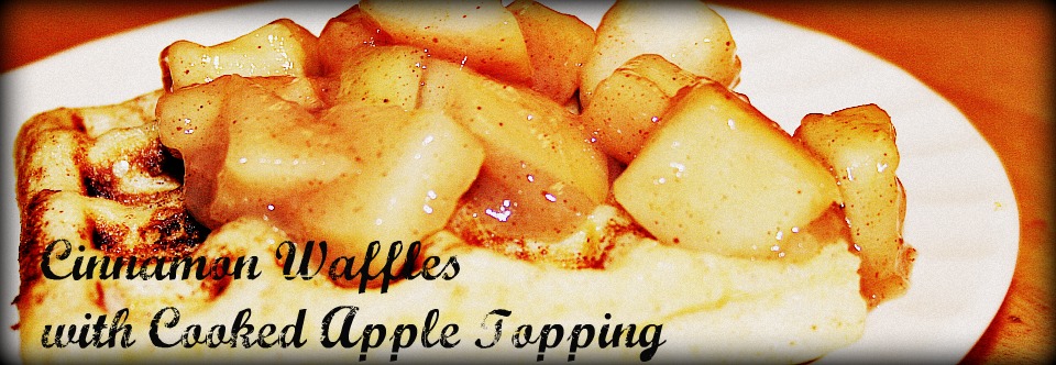 Mini Waffles with Cinnamon Apple Topping