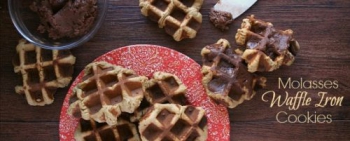 Molasses Waffle Iron Cookies