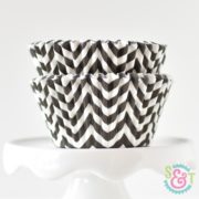 Black Chevron Cupcake Liners