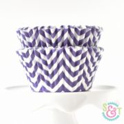 Purple Chevron Cupcake Liners