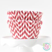 Red Chevron Cupcake Liners