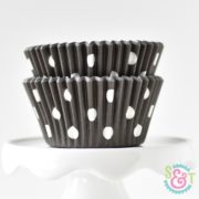 Black Dots Cupcake Liners