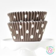 Brown Dots Cupcake Liners