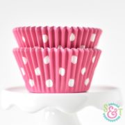 Pink Dots Cupcake Liners