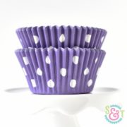 Purple Dots Cupcake Liners