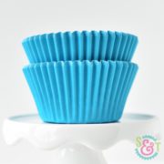 Aqua Solid Cupcake Liners