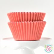 Coral Solid Cupcake Liners