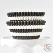 Black Stripe Cupcake Liners