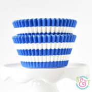 Blue Stripe Cupcake Liners