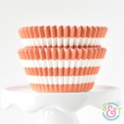 Orange Stripe Cupcake Liners