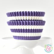 Purple Stripe Cupcake Liners