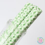 Green Damask Paper Straws