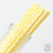 Yellow Damask Paper Straws