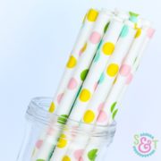 Pastel Dots Paper Straws